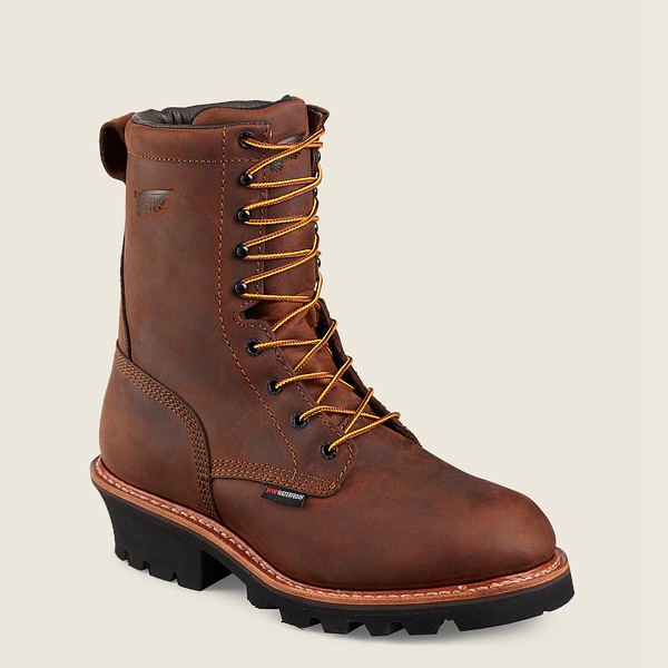 Botas de Seguridad Red Wing Hombre Marrom - Loggermax - 9-Inch Insulated Waterproof Toe - 256-YJUBDR